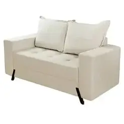 Sofa 8100 2 Lugares Em Linho Com Almofadas Soltas 155cm Boareto Bege
