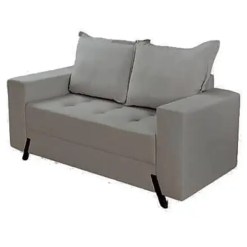 Sofa 8100 2 Lugares Em Veludo Com Almofadas Soltas 155cm Boareto Cinza