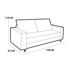 Sofa 8100 3 Lugares Em Linho Com Almofadas Soltas 198cm Boareto Medidas
