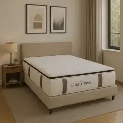 Colchao Ouro De Minas Casal Com Molas Ensacadas 32x188x138