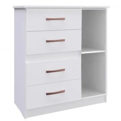 Comoda Caribe Doripel 4 Gavetas 1 Porta Interno