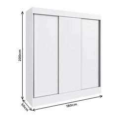 Guarda Roupa Londres Casal 3 Portas 2 Gavetas Doripel Medidas