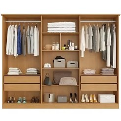 Guarda Roupa Nina Casal 6 Portas 4 Gavetas Bianchi Interno