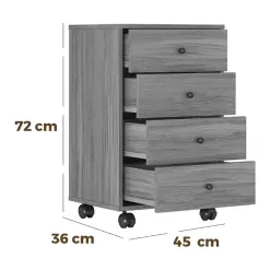 Mesa De Cabeceira Presence Com 4 Gavetas Demobile Dimensoes