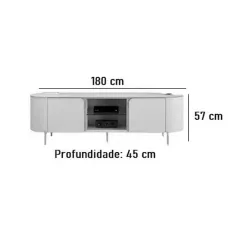 Rack Adele Para TV Ate 65 Polegadas 2 Portas DJ Medidas