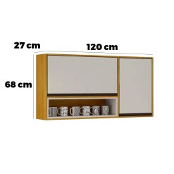 Armario Aereo Eduarda 120cm 2 Portas CHF Medidas