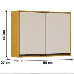 Armario Aereo Eduarda 80cm 2 Portas CHF Medidas