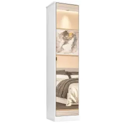 Armario Multiuso Reflex 1 Porta Com Espelho Demobile Branco