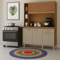 Armario De Cozinha Duda 140cm 5 Portas 1 Gaveta Poquema