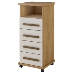 Balcao Piaui 4 Gavetas Branco Flex Arte Moveis Cinamomo Off White