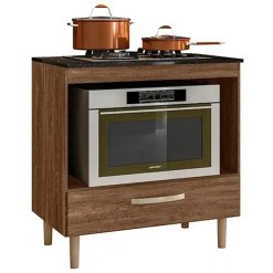 Balcao Para Cooktop Nicioli 80cm 1 Gaveta Ipe