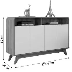 Buffet Eccos 4 Portas Fabrimoveis Medidas