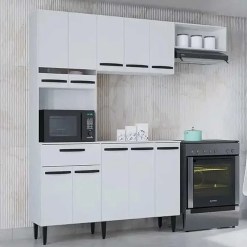 Cozinha Dora Completa 4 Pecas 10 Portas 1 Gaveta Poquema Branco