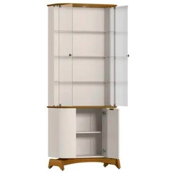 Cristaleira Serena Com 3 Portas E LED New Ceval Interno