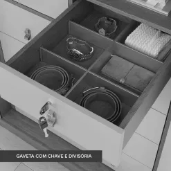 Guarda Roupa Enseada Casal 6 Portas 9 Gavetas Rimo Detalhe