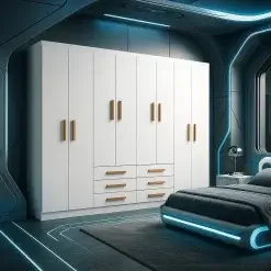 Guarda Roupa New Paris Casal 8 Portas 6 Gavetas