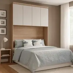 Guarda Roupa Rizon Modulo Aereo Queen 4 Portas Novo Horizonte Cumaru Fendy