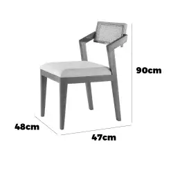 Kit 2 Cadeiras Berlim Madeira HR Medidas