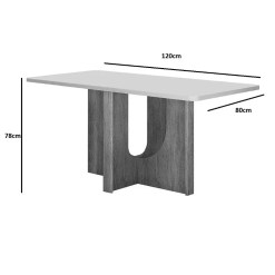 Mesa Dora 120x80cm Valdemoveis Medidas