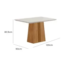 Mesa Ibiza 120x90cm Viero Medidas