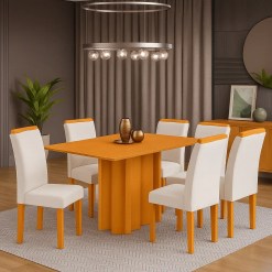 Mesa De Jantar Recife 6 Cadeiras