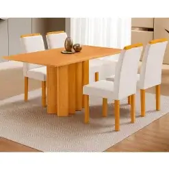 Mesa De Jantar Recife Com 4 Cadeiras Viero