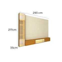 Painel Luminare Para TV Ate 85 Polegadas Com LED 4 Portas Gelius Medidas