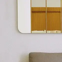 Quadro Espelho Serena Com Bordas Arredondadas New Ceval Detalhe