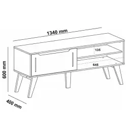 Rack Lotus Para TV Ate 60 Polegadas Com 1 Porta Artely Medidas