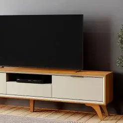 Rack Viena Para TV Ate 75 Polegadas 3 Gavetas Mavaular Detalhe