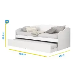 Sofa Cama Funny Solteiro Com Cama Auxiliar Conquista Medidas