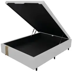 Base Box Bau Kwid Casal Em Linhao 36x138x188 Dream House Branco