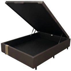 Base Box Bau Kwid Casal Em Linhao 36x138x188 Dream House Marrom