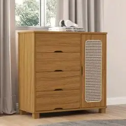 Comoda Clara 4 Gavetas 1 Porta Cambel