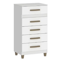 Comoda Malta 5 Gavetas Fellicci Branco