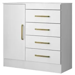 Comoda Montevideu 4 Gavetas 1 Porta Demobile Branco