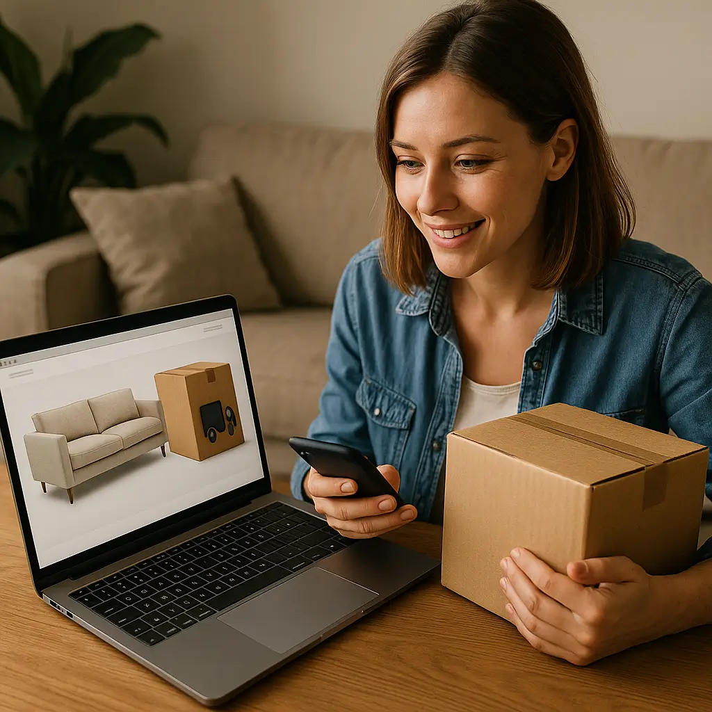 Compras de móveis online, dicas de economia no frete e descontos.