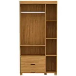 Guarda Roupa Clara Solteiro 3 Portas 2 Gavetas Cambel Interno