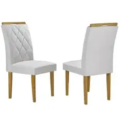 Kit 2 Cadeiras Paris Em Linho Estofadas Cel Moveis Prata