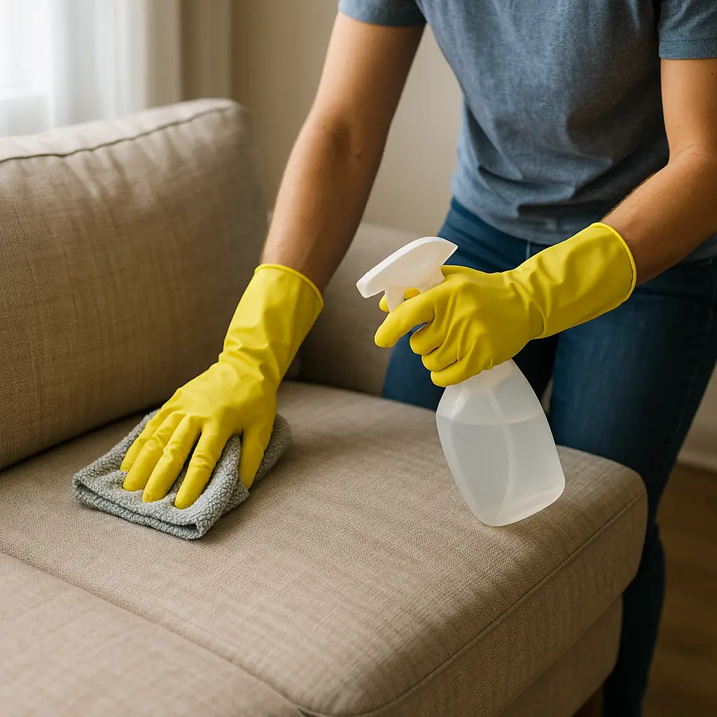 Limpar móveis de tecido sem aspirador: dicas fáceis e baratas, usando pano e spray.