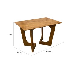 Mesa Dubai Flex 160x80cm SEM Vidro Cel Moveis Medidas
