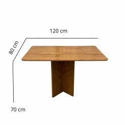 Mesa Salina 120x80cm SEM Vidro Cel Moveis Medidas