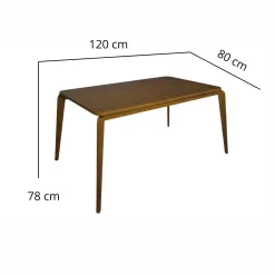 Mesa Veneza 120x80cm SEM Vidro Minas Plac Medidas