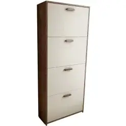 Sapateira Lunna 4 Portas Borsari Canela Off White