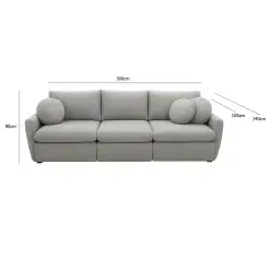 Sofa Cama Amaranto 300cm Em Linho 6 Lugares Retratil Medidas