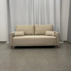 Sofa Italia 3 Lugares Tecido Linho 200cm AD Estofados Foto Real