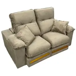 Sofa Libano 2 Lugares Retratil E Reclinavel 180cm Tecido Veludo Aifos Bege