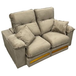 Sofa Libano 2 Lugares Retratil E Reclinavel 180cm Tecido Veludo Aifos Bege