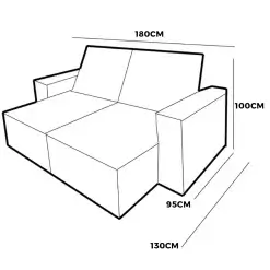 Sofa Libano 2 Lugares Retratil E Reclinavel 180cm Tecido Veludo Aifos Medidas