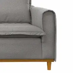 Sofa Oregon 4 Lugares Com Almofadas Soltas Tecido Linho 215cm JC Estofados Detalhe
